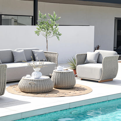Rattan Wood Garden Furniture Sets Beach Fabric Garden Furniture Sets Round Backyard Muebles De Patio Exterior Patio Furnitures