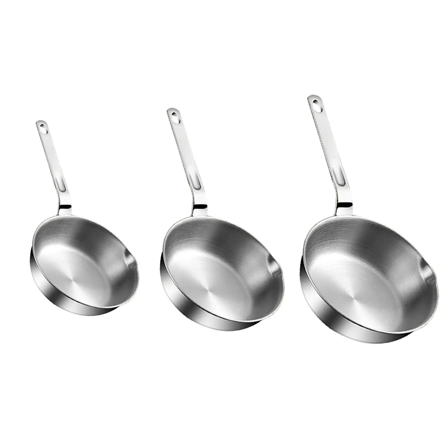 Stainless Steel Frying Pan Oil Warmer Ergonomic Handle Fried Steak Pot for Kitchen All Stovetops Induction Cooker Home Stoves