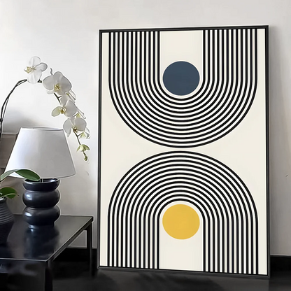 Bohemian styleAbstract Geometric Line boho Poster HD art sticky wall waterproof home living room bedroom bar aesthetic decoratio