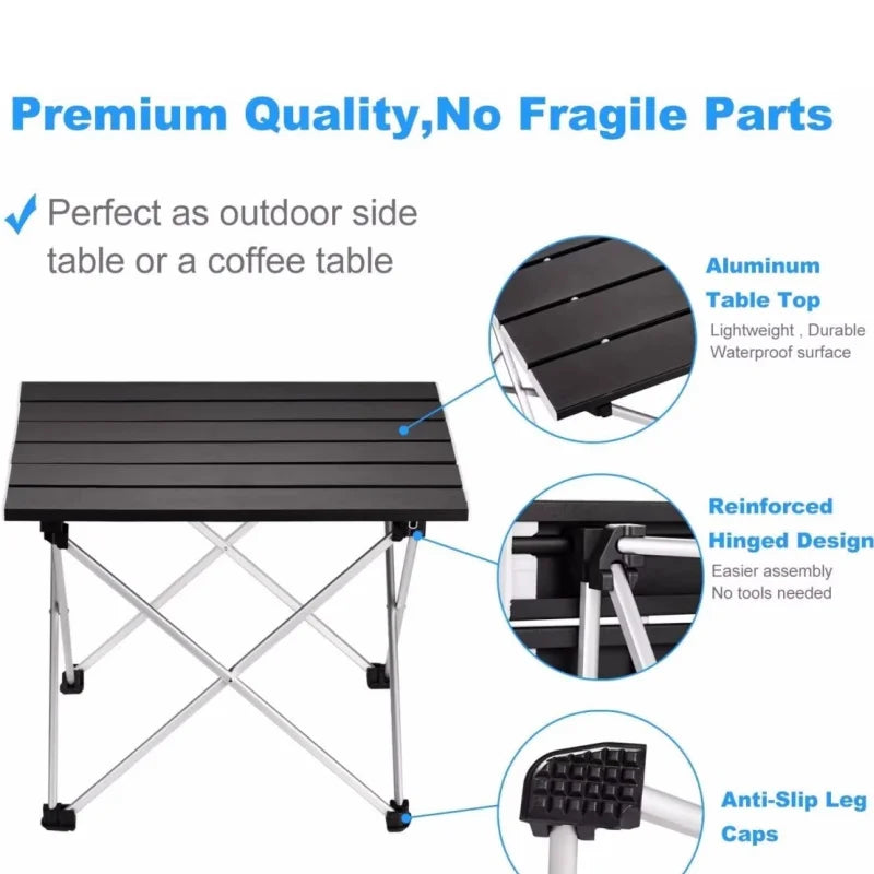 High Quality Foldable Aluminum Alloy Camping Table Outdoor Dinner Desk Party Picnic Bbq Portable Ultra Light Fold Desk
