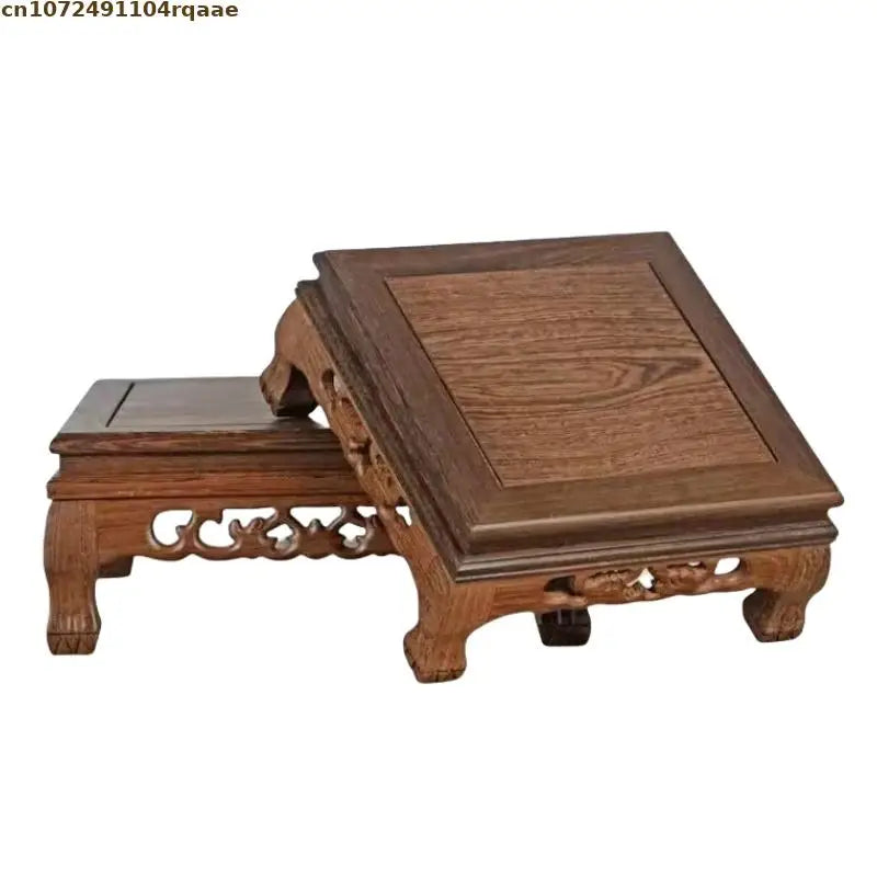 Miniature Wood Table, Natural Solid Wood Base for Diorama, Dollhouse, Model Displays, DIY Crafts, Home Decor Tea Sets Pedestal