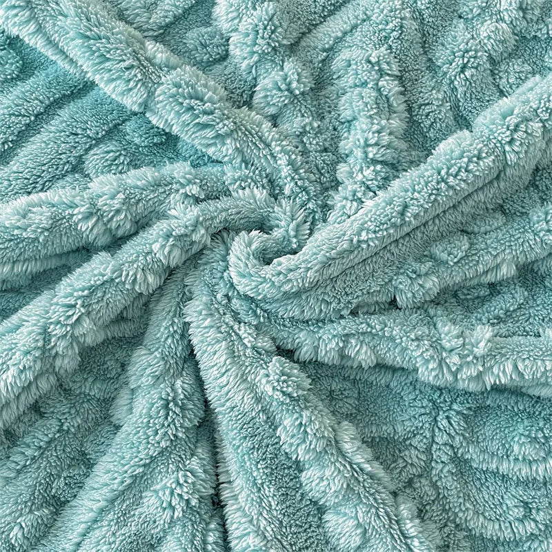 Winter Warm Plush Fleece Mattress Cover with Elastic Band Soft Anti-Slip Breathable Comfortable Bed Sheet Jacquard Fitted Sheets