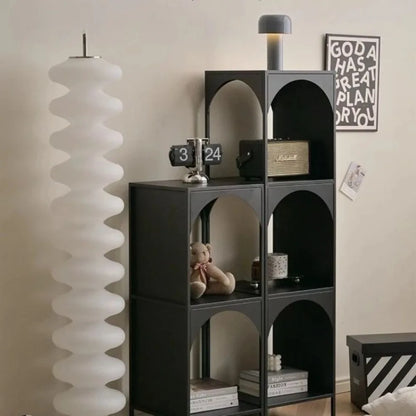 Nordic Metal Coffee Table Modern Side Tables with Storage Space Creative Landing Rack Bookshelf Bedroom Side Table Living Room