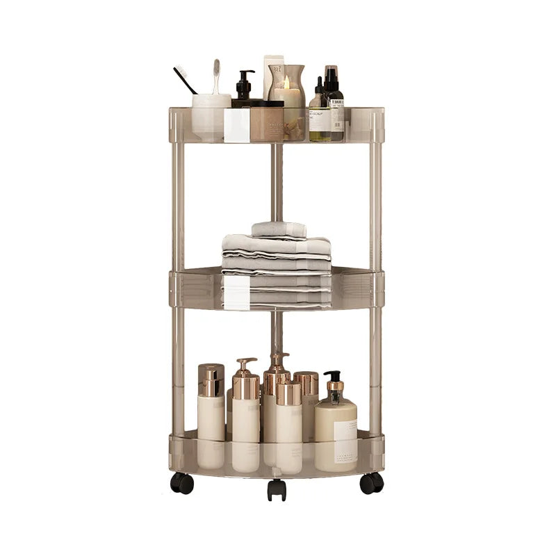 Shelf Trolley Bathroom Organizer Shelves Kitchen Home Large Capacity Storage Rack Acryl Cart Corner Cosmetic