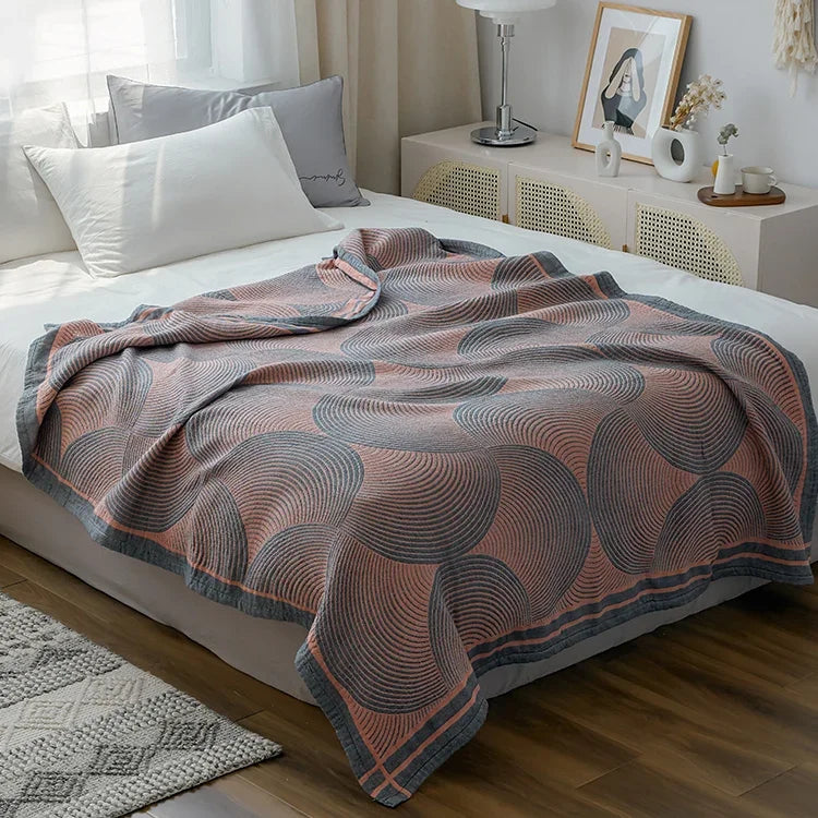 Double Bedspreads Cotton Quilt Summer Muslin Throw Blankets For the Beds Sofa Cover Blanket Decorative Bedding Linen 200*230cm
