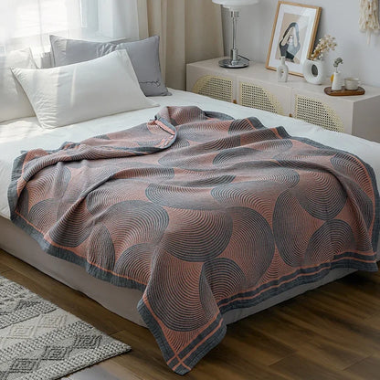 Double Bedspreads Cotton Quilt Summer Muslin Throw Blankets For the Beds Sofa Cover Blanket Decorative Bedding Linen 200*230cm