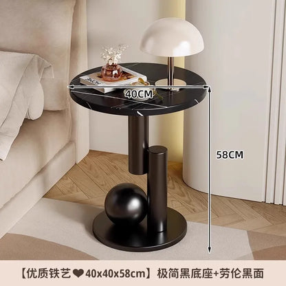 Living room sofa, small coffee table, side cabinet, living room home, light luxury bedside table, balcony, simple and creative