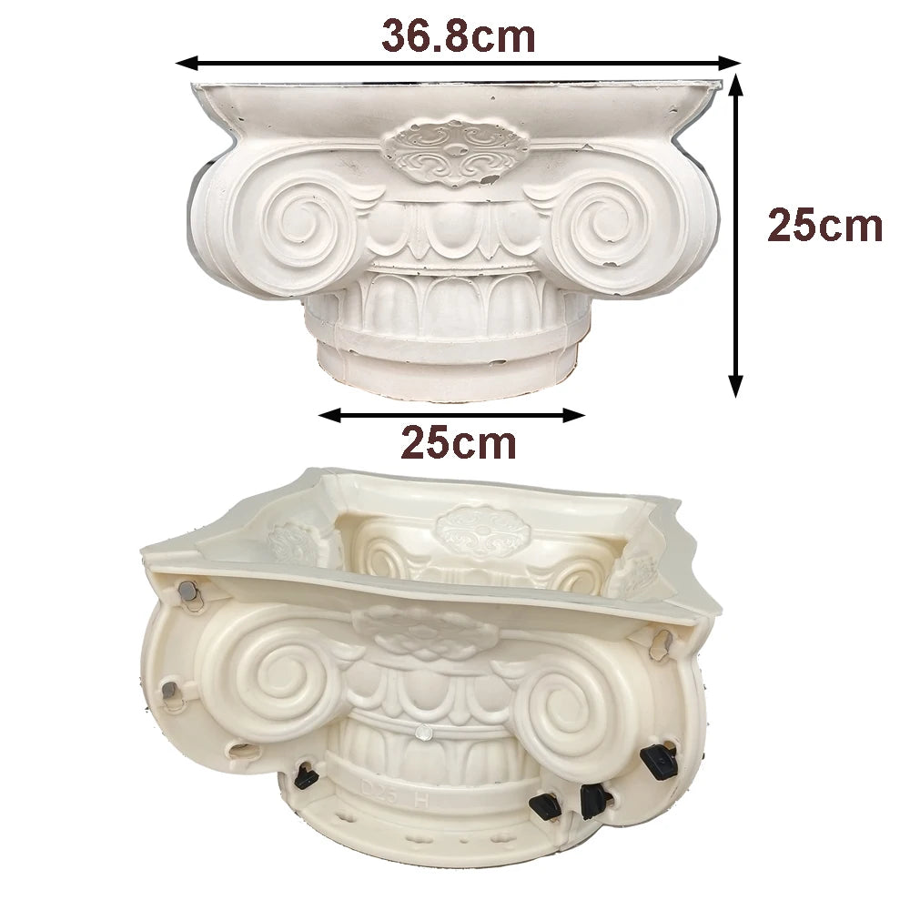 2025 new Roman column European column head round Roman column column head pillar foot mold European villa gate cement column dec