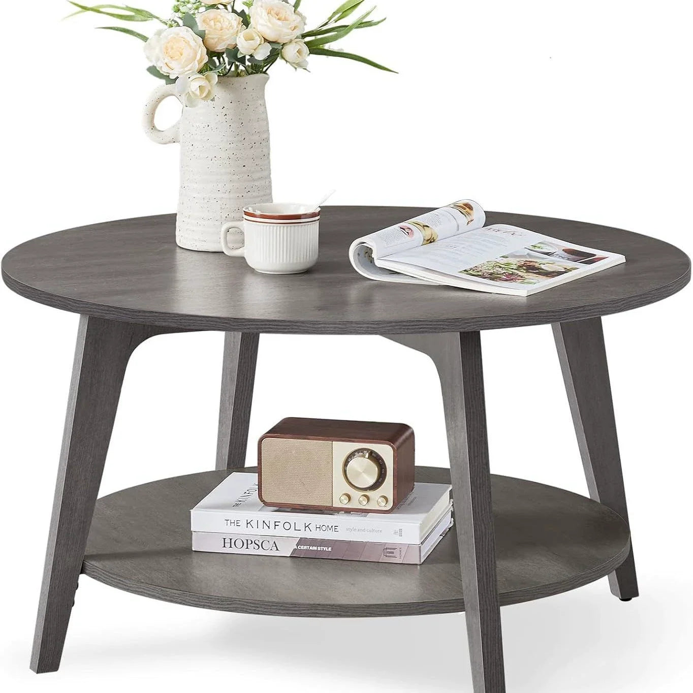 Wooden Tea Table Luxury Household Simple Small Table Living Room Sofa Multi-layer Edge Several Solid Wood Bedroom Coffee Table