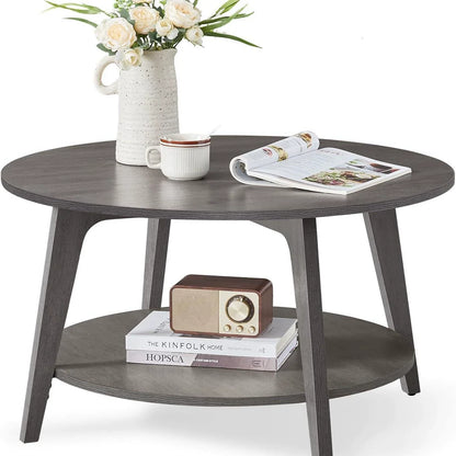 Wooden Tea Table Luxury Household Simple Small Table Living Room Sofa Multi-layer Edge Several Solid Wood Bedroom Coffee Table
