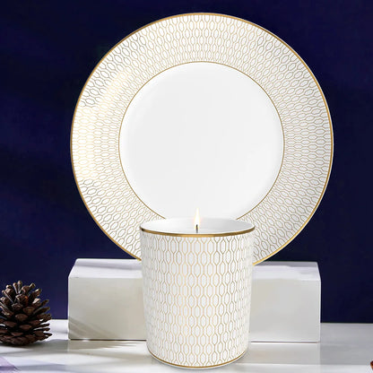 New Bone China Dinner Plates Luxury Gilded Lace Ceramic Tableware Set Feast Porcelain Western Plate Cake Dish Home Decor
