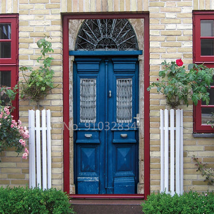 Arabic Style Door Sticker Self Adhesive Wallpaper Living Room Bedroom Decor Muslin Style Decal Door Cover Home Design Decoration