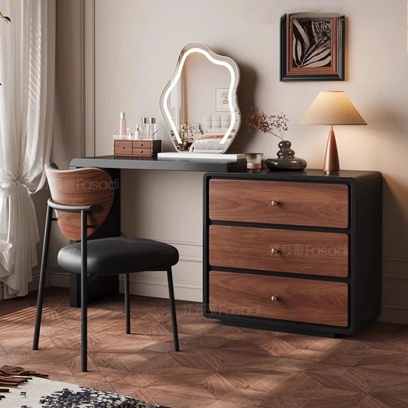Vintage Design Dressing Table Woman China Style Comfortable Jeweler Dressing Table Bedroom Wooden Make Up Tafel Furniture