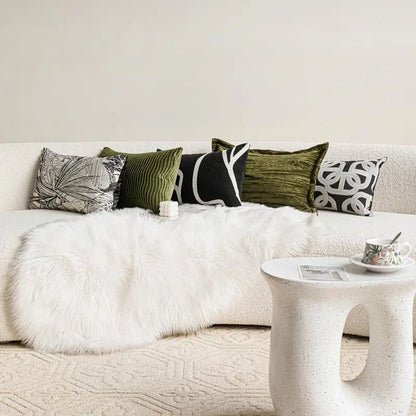 Modern Luxury Lumbar Pillow Cover 12x20in High Density Embroidered Jacquard Pillow Covers Decorative Home Decor for Sofa Bedroom