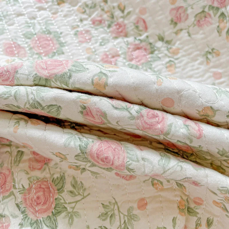 Floral Printed Bedspread for Beds Quilted Thick Blanket Bed Single/Double/Queen Bed Cover sabanas matrimoniales (No Pillowcase)
