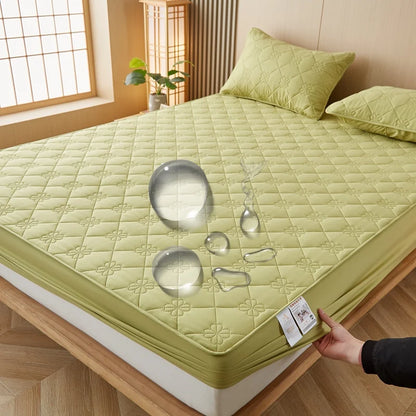 Waterproof Mattress Protector Embossed Bed Mattress Cover Soft Breathable Fitted Mattress Pad Cover 120/140/160/200x200 Washable