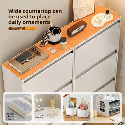 Large capacity Living Room Storage Cabinet Back The Door Thin Modern AndSimple Narrow Storage Cabinet Storage Box For Toy Snaek