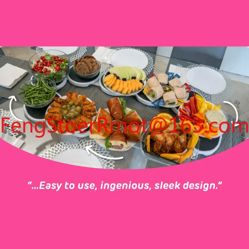 Stainless steel and plastic rotating tray rack, manual operation desktop