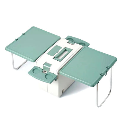 Multifunctional Camping Folding Table Camping Storage Box Folding Camping Table Trunk Organizer Camping Box for Outdoor Picnic