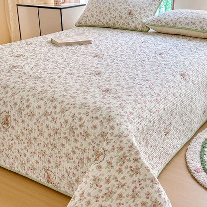 Bonenjoy 1pc Bedspread 100% Cotton Bed Cover Quilted Bed Linen Skin-friendly Bedsheet покрывало на кровать (No Pillowcase)