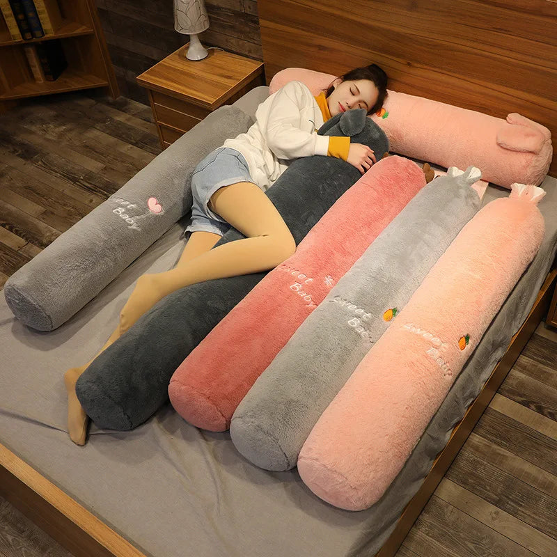 Large Size Cylinder Pillow Long Pillowcase Detachable Waable Soft Cute Bed Pillow Women's Sle Modern Simple Home Fabric