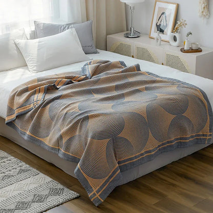 Double Bedspreads Cotton Quilt Summer Muslin Throw Blankets For the Beds Sofa Cover Blanket Decorative Bedding Linen 200*230cm