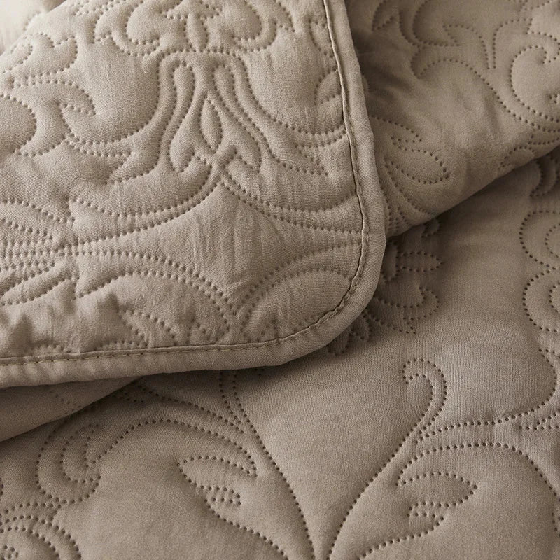 Solid Color Plant Jacquard Bedspread Quilted Bed Covers Bedspread Large Size Coverlet for Bed 220x240/240x250cm