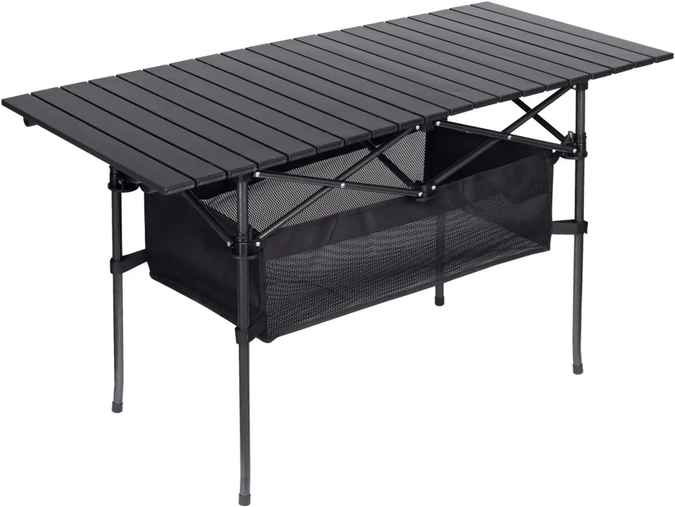Folding Camping Table with Storage Bag 4ft Portable Aluminum Camp Table Patio Table Beach Table for Outdoor Picnic BBQ