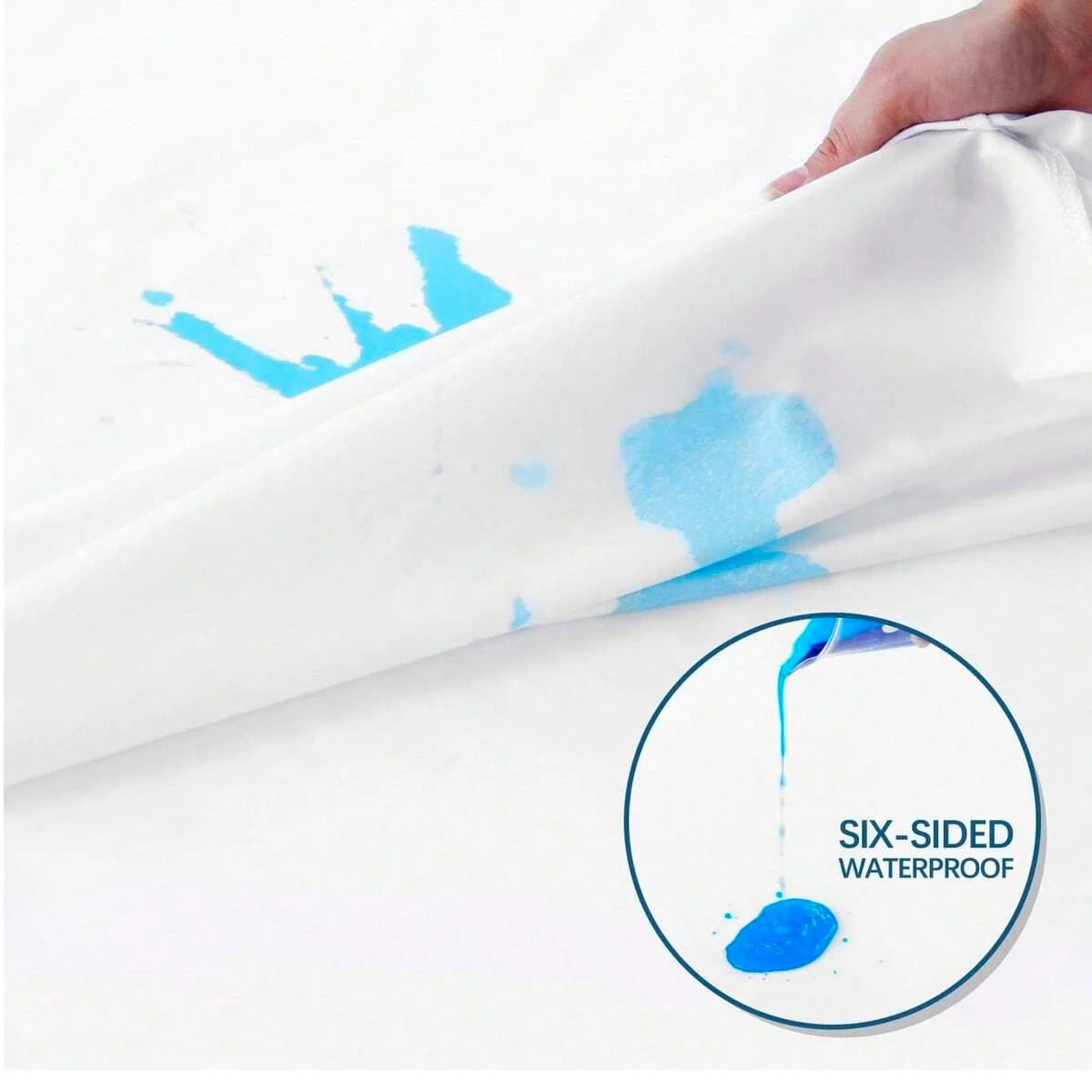 Waterproof Mattress Protector with Zipper Soft & Breathable & Noiseless Antibacterial, Anti-mite Mattress Cover , Queen/King