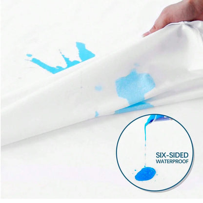 Waterproof Mattress Protector with Zipper Soft & Breathable & Noiseless Antibacterial, Anti-mite Mattress Cover , Queen/King
