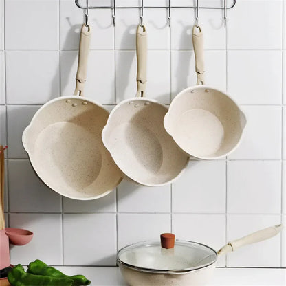 Durable Non-Stick Deep Wok Pan Frying Pan Maifan Stone Home Steak Pancake Cooking Pots Skillet Saucepan Kitchen Cookware Utensil