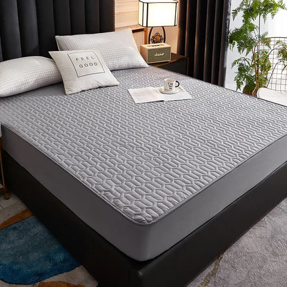 Waterproof Thicken Mattress Pad Protector Adjustable Fitted Sheets Bed Covers Anti-bacterial Pad for Bed 120x200 160x200 180x200