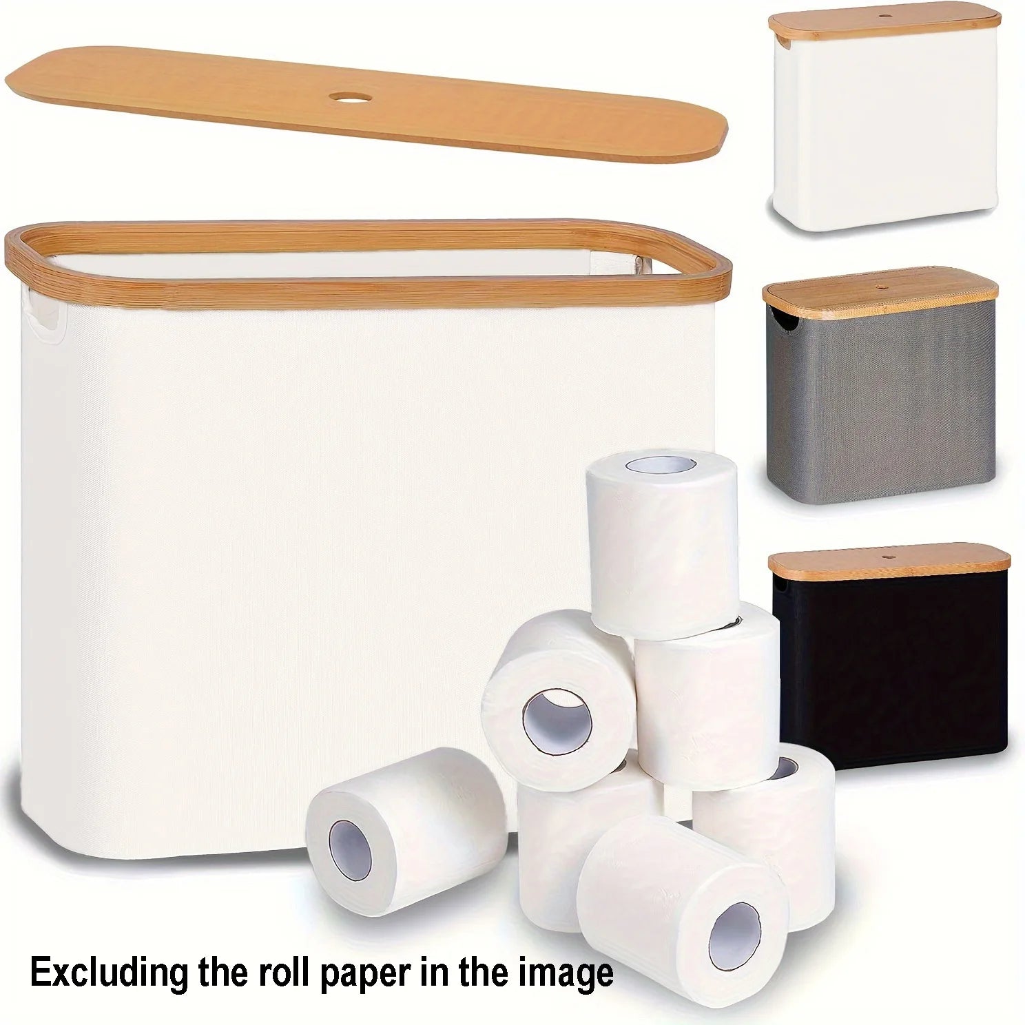 1 Roll Paper Storage Box, Large Capacity, Support Rod, Suitable For Toilet Paper Storage In The Bathroom