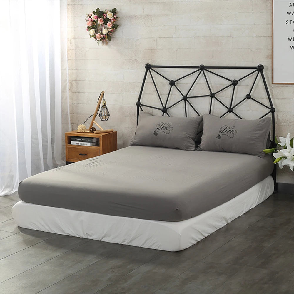 100% Waterproof Fitted Bed Sheet with Elastic Band Anti-slip Cover Mattress Protector for Single Double King Queen160 180 200