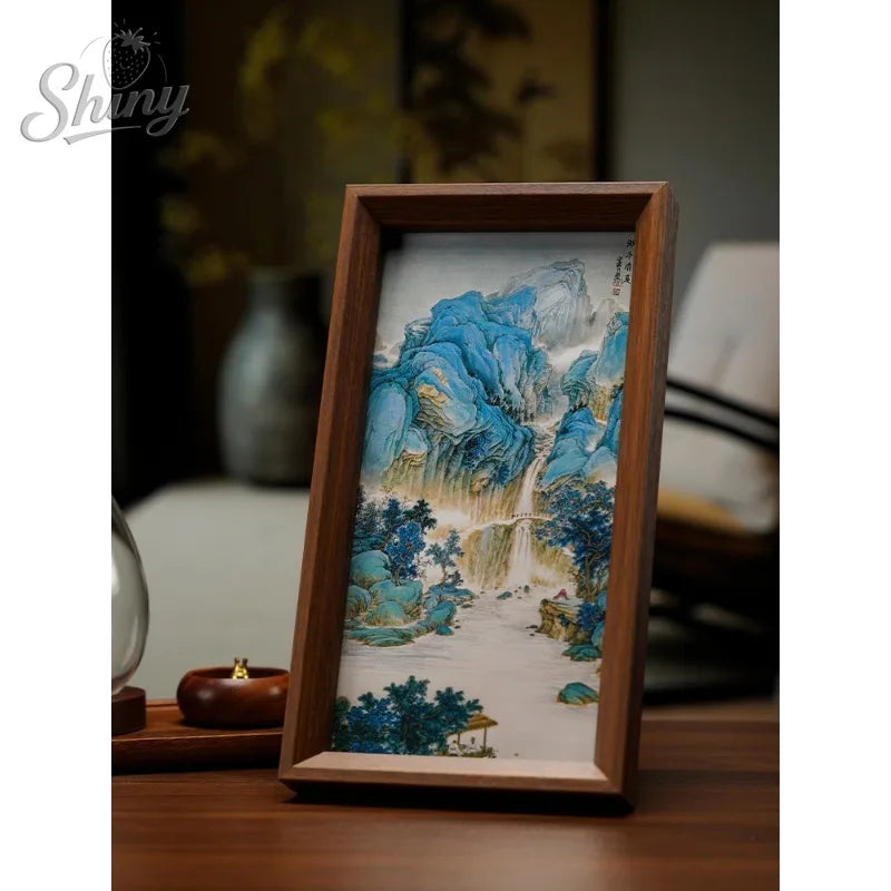Chinese Landscape Painting, Chinese-style Landscape Painting, Calligraphy Frame, Display Stand, Study Desk Decoration, Gift