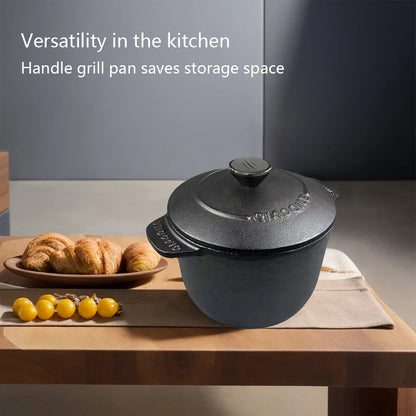 Cast Iron Rice Cooker Deepened Rice Pot Induction Compatible Thickened Rice Stewpot Dutch Oven Cooking Utensils