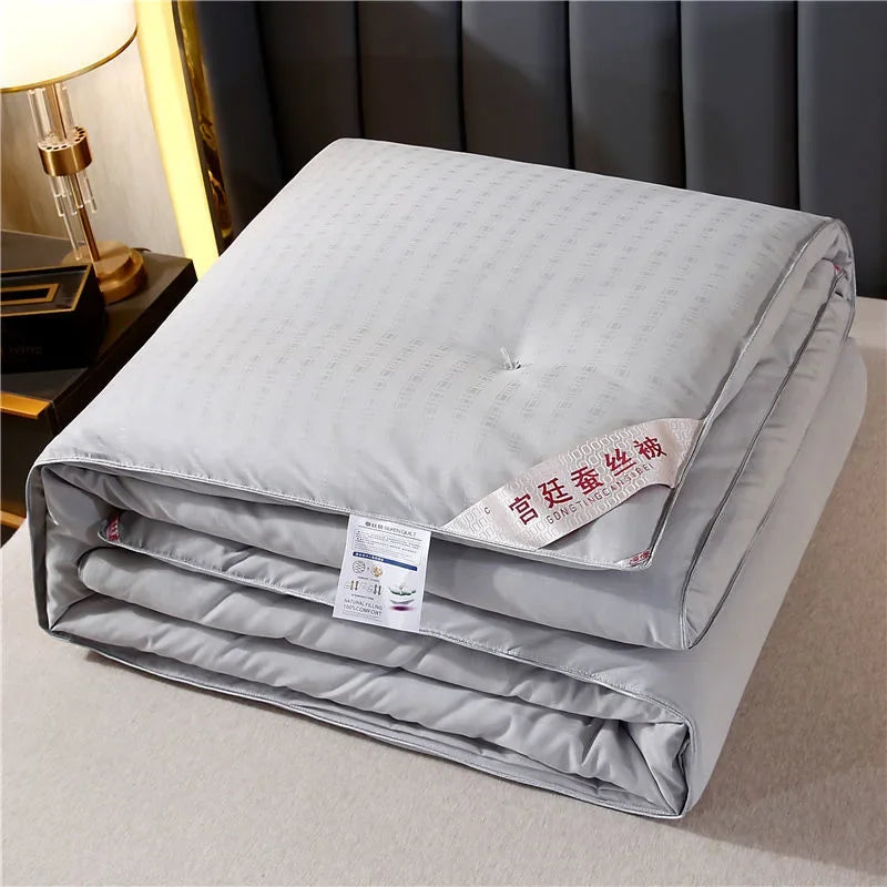 Formtheo Handmade Silk Quilt Mulberry Silk Winter Spring and Autumn Bedspread Comforter Set 200*230 220*240