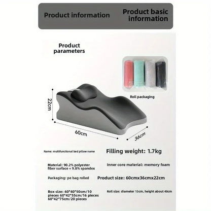 Multifunctional pillow for playing with mobile phone, lying in bed and reading, with backrest and neck support