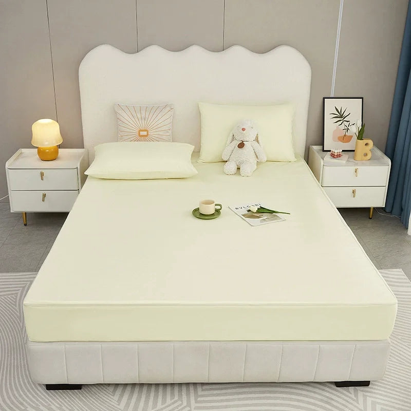 Waterproof Mattress Cover with Zipper 6-Sides All Inclusive Mattress Protector Bed Cover Anti-slip Fitted Bed Sheet Customizable