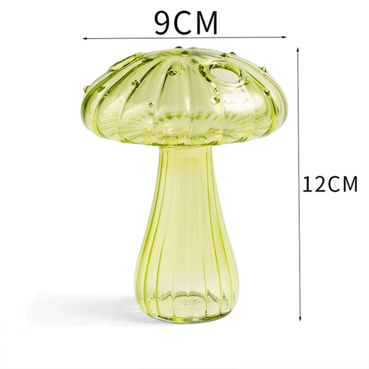 67NEW Hydroponic Plant Vases, Nordic Style Mushroom Glass Bud Vases Mushroom Flower Vases for Home Office Living Room Deco