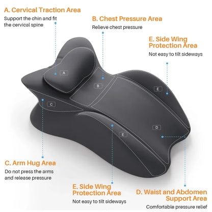 Wedge Pillow Memory Foam Ergonomic Prone Pillow with Removable Cover Couple Bed Pillow for Body Pain Relie Multi-Positional