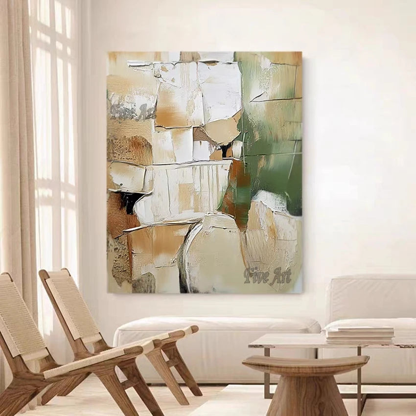 Simple Thick Texture Canvas Abstract Black And White Art Painting Large Size Wall Picture For Bedroom Custom Artwork Unframed