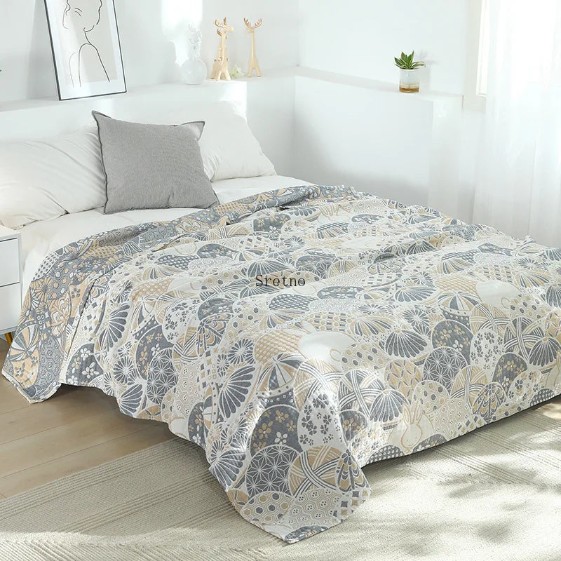 Bohemian Style Cotton Throw Blanket Bedspread on The Warm Soft Breathable Comforter Sofa Cover Home Decor Summer Quilt Mantas
