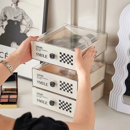 Desktop Drawer Type Storage Box, Hand Account, Stationery Shelf, Pen Holder on Desk, Small Box, PET Material Storage.