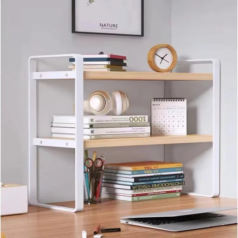 Shelf Desktop Storage  Bookshelf Student Document Shelf  Computer Racks Tiered Cabinet Office Accessories Stationery Holder