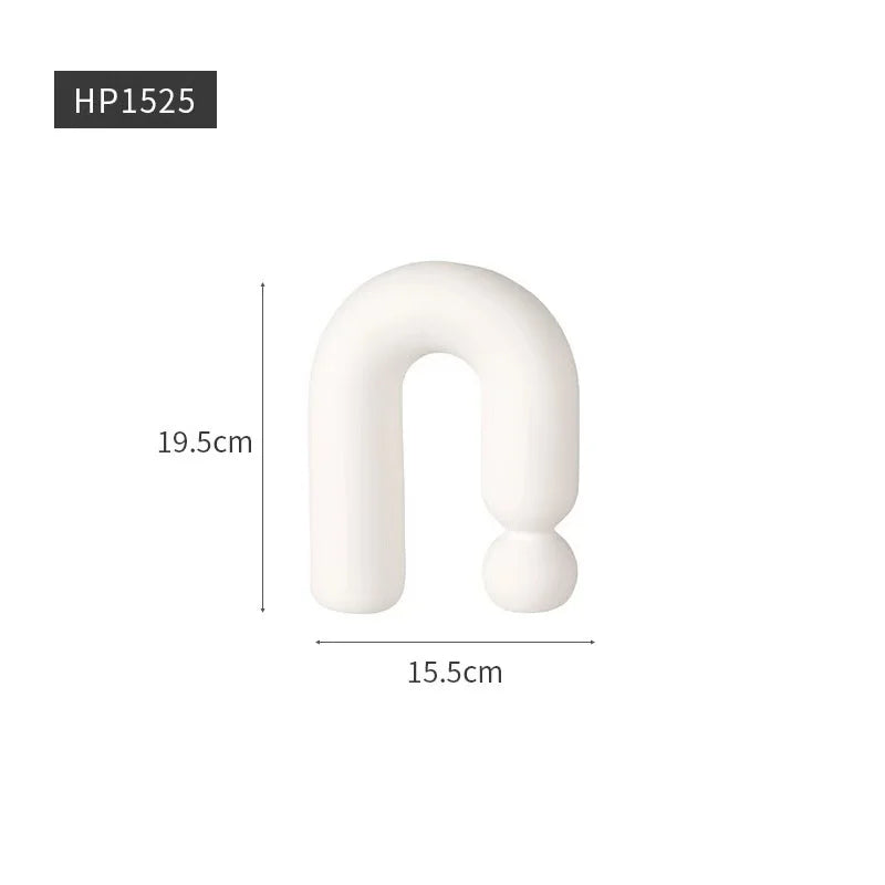 Nordic White Vases Living Room  Home Decor Room Decor Pottery And Porcelain Vases For Artificial Flowers Decorative Figurines