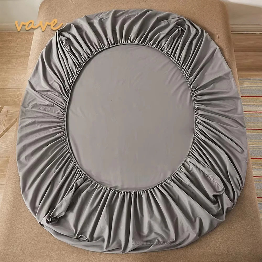 Fitted Bed Sheet with 360 Elastic Band Mattress Protector Cover Bedspreads for Single Double King Queen Size Bed Sheet 160x200
