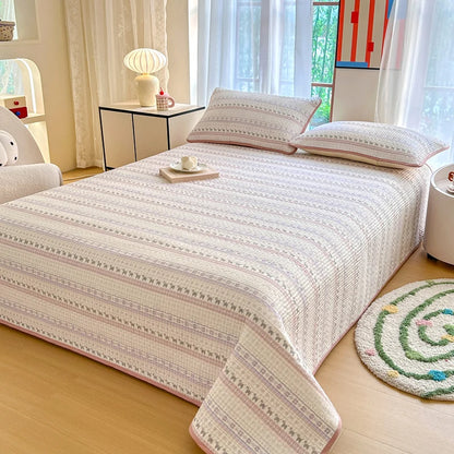 Bonenjoy 1pc Bedspread 100% Cotton Bed Cover Quilted Bed Linen Skin-friendly Bedsheet покрывало на кровать (No Pillowcase)