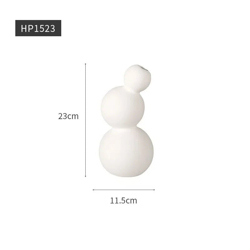 Nordic White Vases Living Room  Home Decor Room Decor Pottery And Porcelain Vases For Artificial Flowers Decorative Figurines