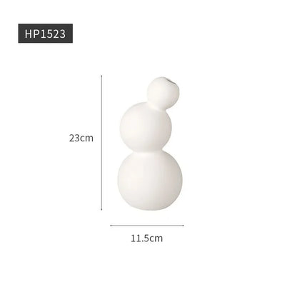 Nordic White Vases Living Room  Home Decor Room Decor Pottery And Porcelain Vases For Artificial Flowers Decorative Figurines